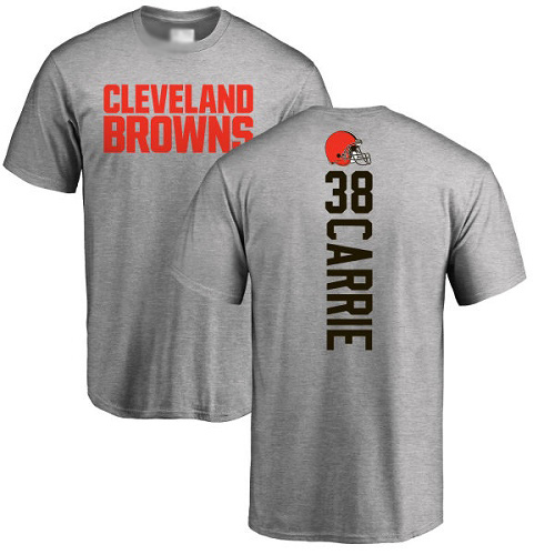 Men Cleveland Browns T J Carrie Ash Jersey #38 NFL Football Backer T Shirt->cleveland browns->NFL Jersey